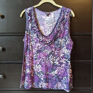 Express Ruffle Tank Top (Size Large)